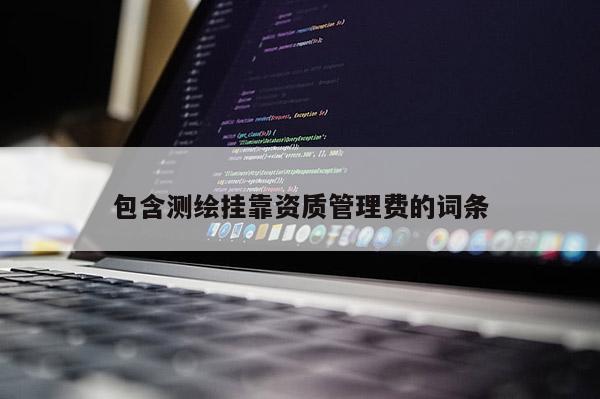 包含测绘挂靠资质管理费的词条