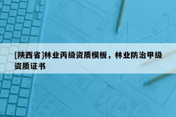 [陕西省]林业丙级资质模板，林业防治甲级资质证书