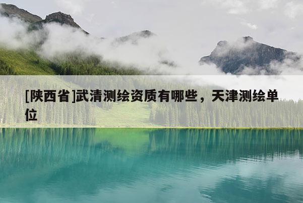 [陕西省]武清测绘资质有哪些，天津测绘单位