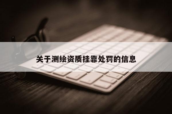 关于测绘资质挂靠处罚的信息