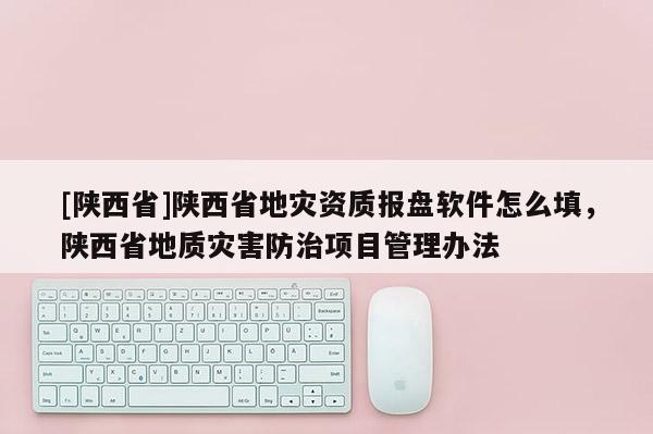 [陕西省]陕西省地灾资质报盘软件怎么填，陕西省地质灾害防治项目管理办法